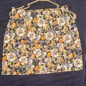 Wild Fable Black Floral  Women's mini Skirt